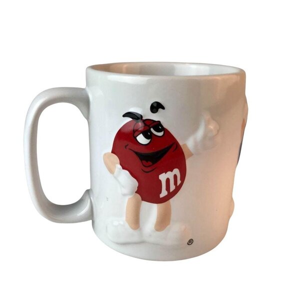 M&M’s Embossed White Coffee Mug - Picture 1 of 6